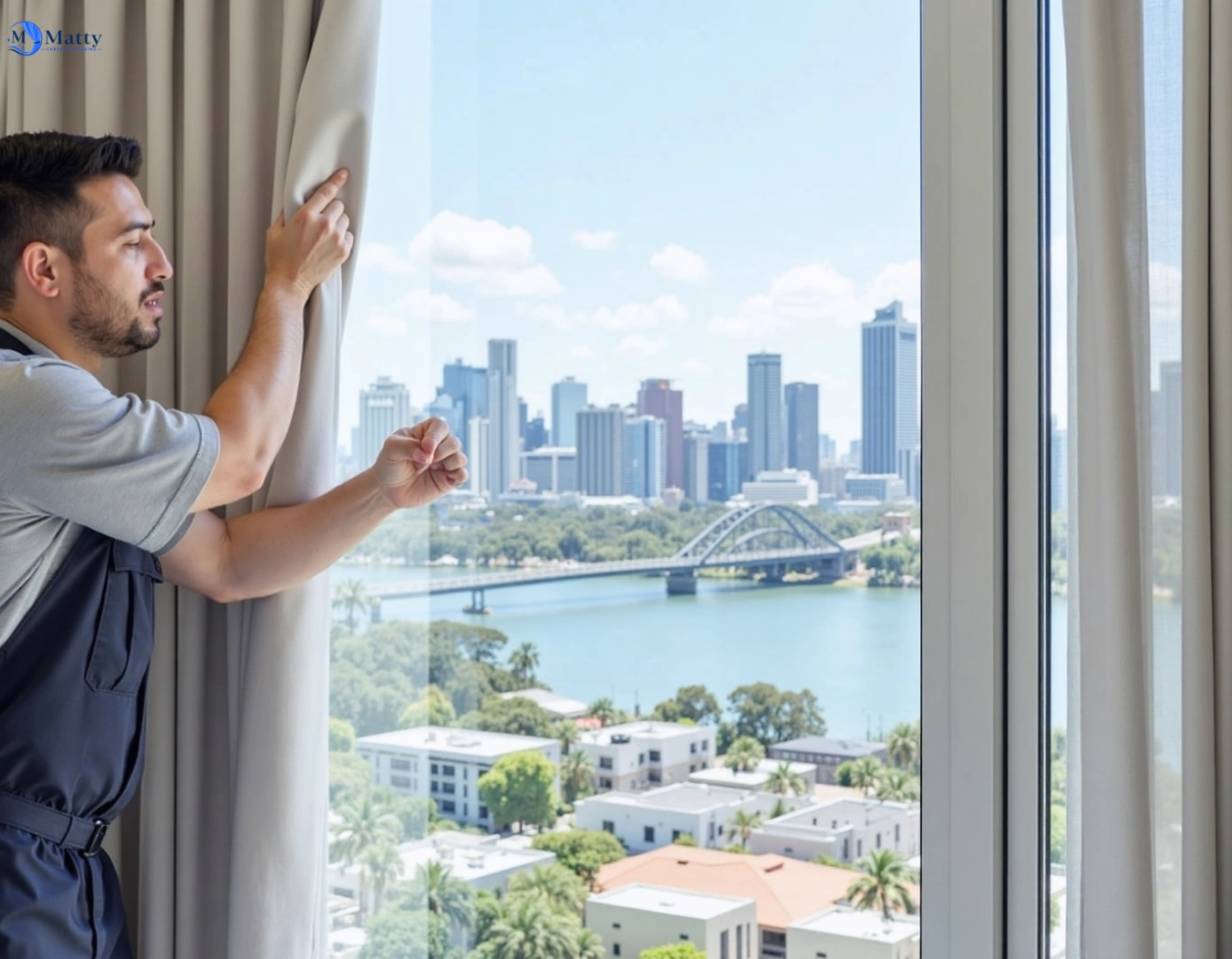 Professional curtain steam cleaning service tregear-nsw QLD by Matty Curtain Cleaning